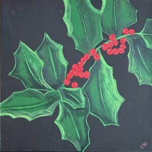 Festive Holly Canvas Art